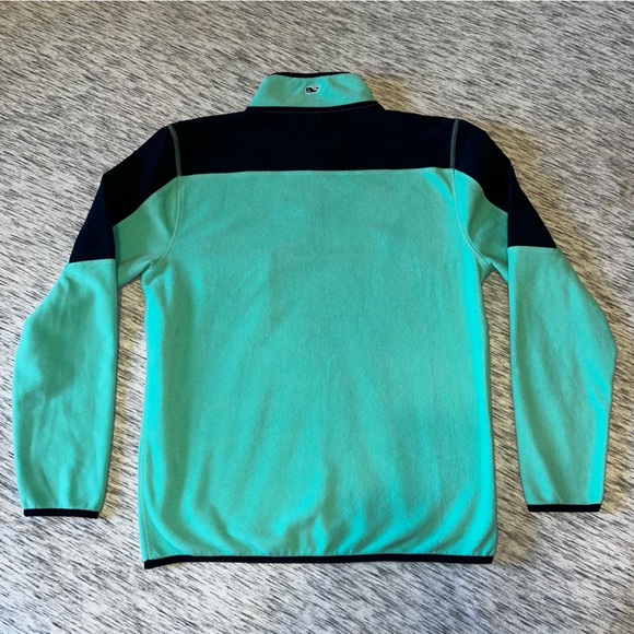 Vineyard Vines Men Sherpa Pullover Seafoam Green Blue Men’s Medium - Picture 7 of 10